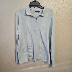 ASOS Design Mens XL 1/4 Zip Blue  Pullover Sweater Oversized Relaxed Soft BB633